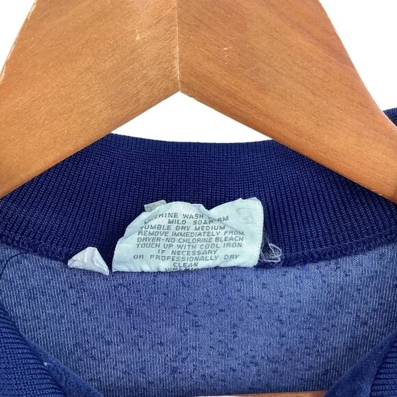 Lacoste Women's Blue Velour Polo Long Sleeve Dress Size 14 - Picture 5 of 6